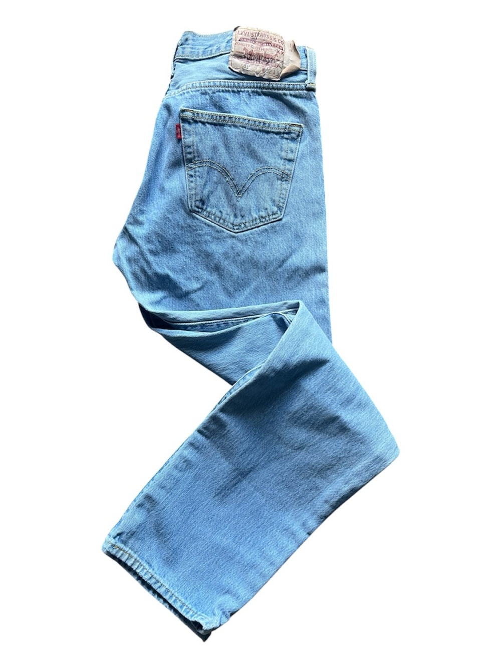 Levi’s 501 Men’s Jeans 32x32 Button Fly Straight Leg Light Wash Denim
